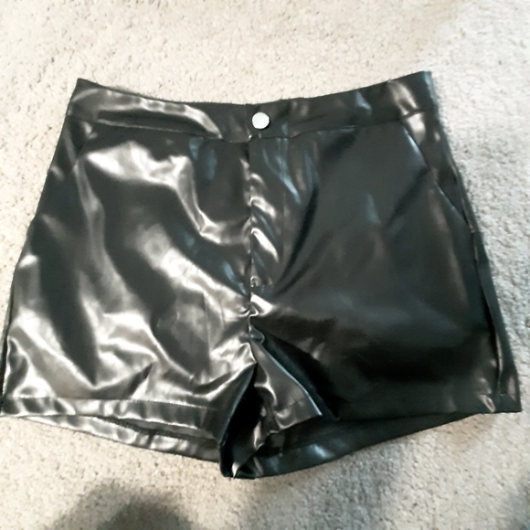 Shein Black Pleather Vegan Leather Look 